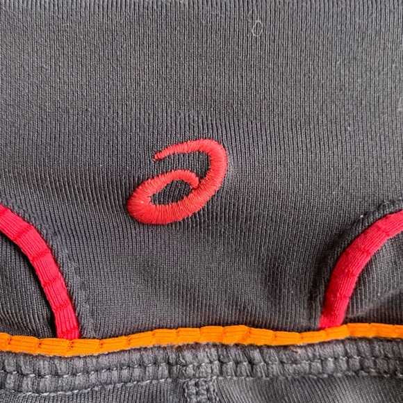 Asics Gray Pink And Orange Running Shorts - Picture 7 of 8